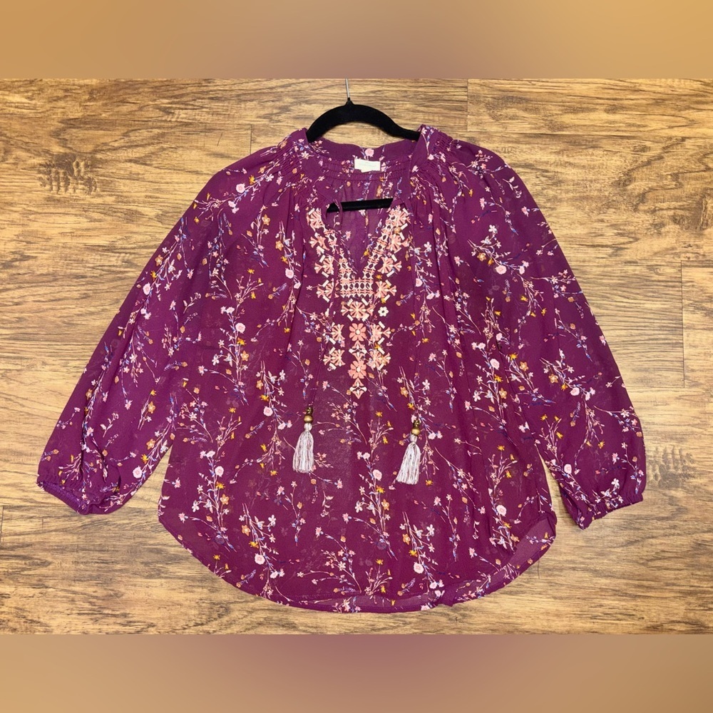 Mason & Belle Sheer Blouse Size Medium